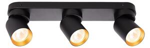 Faretto ANDY 3xGU10/8W/230V nero/oro
