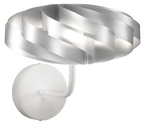 Applique Moderna Flat Polilux ® Argento E Metallo 1 Luce E14