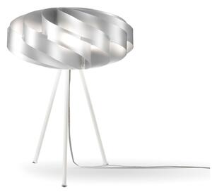 Lampada Da Scrivania-Ufficio Moderna Flat Polilux ® Argento E Metallo 1 Luce E27