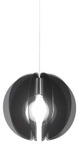 Sospensione Moderna Space Collection Polilux ® Fumè E Metallo Cromo 1 Luce E27