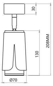 Faretto FIORE 1xGU10/8W/230V bianco