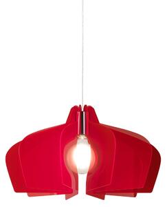 Sospensione Moderna Space Collection Polilux ® Rosso Fluorescente E27 D58Cm