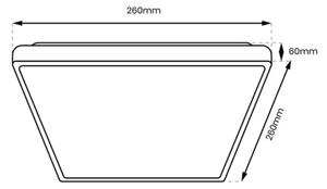Plafoniera LED da bagno DABAR LED/11W/230V 4000K 26x26 cm IP44