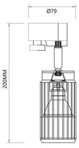 Faretto VERTICAL per sistema a binario 1xGU10/8W/230V bianco
