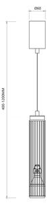 Lampadario a sospensione con filo VERTICAL 1xGU10/8W/230V nero