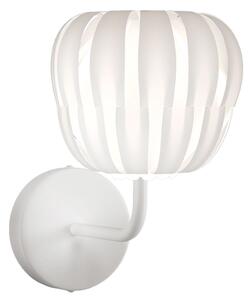 Applique Moderna Queen Polilux ® Bianco E Metallo 1 Luce E14