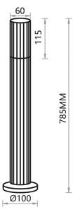 Lampada da esterno VERTICAL 1xGU10/8W/230V IP44 nero