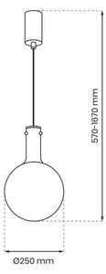 Lampadario a sospensione con filo TORONTO 1xGU10/8W/230V cromo