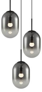 Lampadario a sospensione con filo ALIAS 3xE14/40W/230V nero/grigio