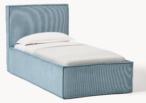 Letto singolo in velluto a coste con spazio contenitore aggiuntivo Dream