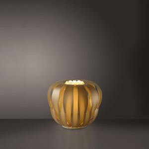 Piantana Moderna Queen Polilux ® New Gold E Metallo Bianco 2 Luci E27