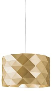 Sospensione Moderna Prisma Polilux ® New Gold E Metallo Cromo 1 Luce E27 D40Cm