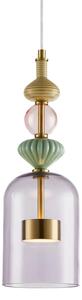 Lampadario LED a sospensione con filo ARTE LED/12W/230V diametro 13 cm ottone