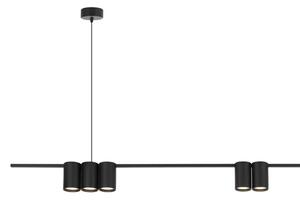 Lampadario a sospensione con filo GENESIS 7xGU10/8W/230V nero