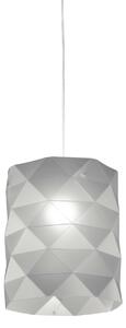 Sospensione Moderna Prisma Polilux ® Argento E Metallo Cromo 1 Luce E27 D27Cm
