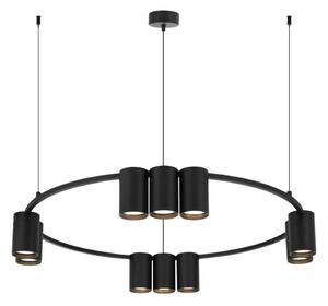 Lampadario a sospensione con filo GENESIS 10xGU10/8W/230V nero