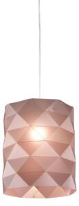 Sospensione Moderna Prisma Polilux ® Pink Metal E Metallo Cromo 1 Luce E27 D27Cm