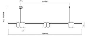 Lampadario a sospensione con filo GENESIS 7xGU10/8W/230V bianco