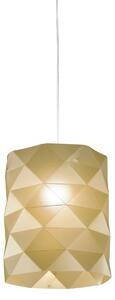 Sospensione Moderna Prisma Polilux ® New Gold E Metallo Cromo 1 Luce E27 D27Cm