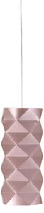 Sospensione Moderna Prisma Polilux ® Pink Metal E Metallo Cromo 1 Luce E27