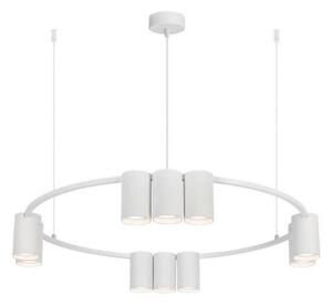 Lampadario a sospensione con filo GENESIS 10xGU10/8W/230V bianco