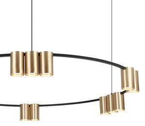 Lampadario a sospensione con filo GENESIS 15xGU10/8W/230V oro