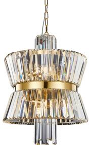 Lampadario a sospensione con catena AURELIA 8xE14/40W/230V oro