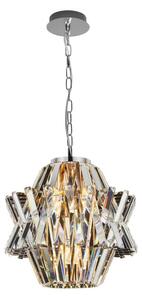 Lampadario di cristallo a sospensione con catena CROWN 4xE14/40W/230V cromo