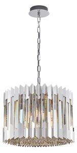 Lampadario di cristallo a sospensione con catena RITZ 7xE14/40W/230V cromo