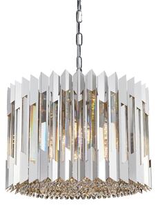 Lampadario di cristallo a sospensione con catena RITZ 7xE14/40W/230V cromo