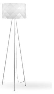 Piantana Moderna 3 Piediprisma Polilux ® Bianco E Metallo 1 Luce E27