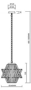 Lampadario di cristallo a sospensione con catena CROWN 4xE14/40W/230V cromo