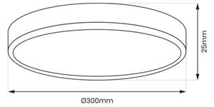 Plafoniera LED MAQ 24W 230V 3000/4000/6500K IP40 nera