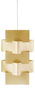 Sospensione Moderna Building Polilux ® New Gold E Metallo Cromo 1 Luce E27 H60Cm