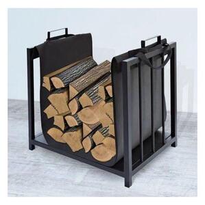 Cestino per legno 50x50,5 cm nero