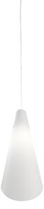 Sospensione Moderna Calle Polilux ® Bianco E Metallo Cromo 1 Luce E27