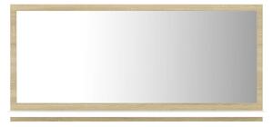 Specchio Bagno Bianco e Rovere Sonoma 80x10,5x37 cm Multistrato