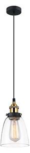 ITALUX MDM-2563/1 GD+CL - Lampadario a sospensione con filo FRANCIS 1xE27/40W/230V nero/oro