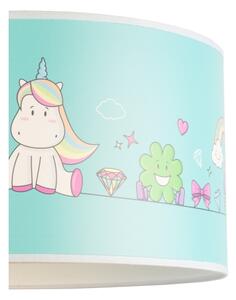 Duolla - Lampadario a sospensione per bambini UNICORN 1xE27/15W/230V diametro 35 cm