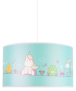 Duolla - Lampadario a sospensione per bambini UNICORN 1xE27/15W/230V diametro 35 cm