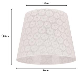 Duolla - Paralume per lampada da tavolo CLASSIC M E27 diametro 24 cm bianco