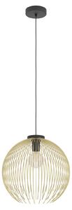 Sospensione Industrial-Nordico Acciaio Nero E Oro 1 Luce E27 D.40Cm