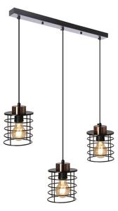 Lampadario a sospensione con filo GLOB 3xE27/40W/230V nero