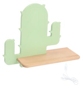 Applique LED per bambini con mensola CACTUS LED/4W/230V verde/legno