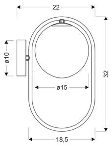 Applique CORDEL 1xG9/28W/230V oro