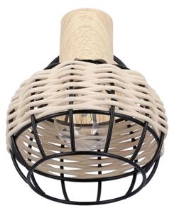 Faretto da parete TAJGA 1xE14/40W/230V rattan/nero