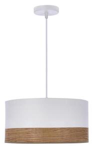 Lampadario a sospensione con filo BIANCO 1xE27/40W/230V bianco/marrone