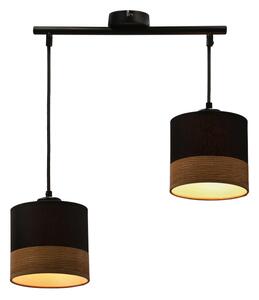 Lampadario a sospensione con filo PORTO 2xE27/60W/230V nero/marrone