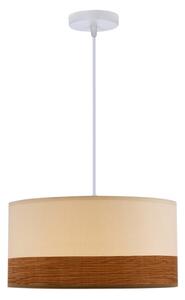 Lampadario a sospensione con filo BIANCO 1xE27/40W/230V bianco/marrone