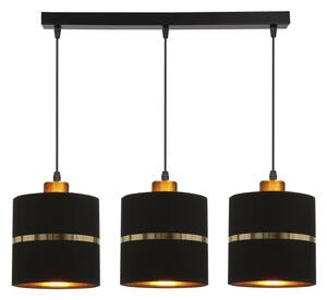Lampadario a sospensione con filo ASSAM 3xE27/60W/230V nero